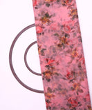 Light Pink  Colour Flower Digital Print Organza Fabric