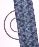 Black Colour Geometric Pattern Organza Silk Fabric
