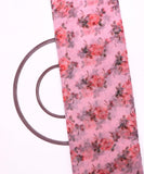 Light Pink  Colour Floral Digital Print Organza Fabric