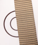 Grey Colour Checks Pattern Organza Silk Fabric ( 5.5 Meter )
