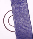 Royal Blue Silver Foil Pleated Satin Lycra Fabric