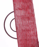 Red Silver Foil Pleated Satin Lycra Fabric
