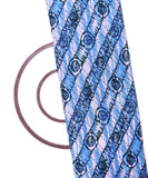 Blue Colour Shibori Print Crepe Fabric