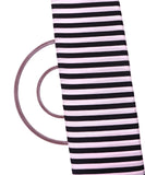 Black Colour Stripe Pattern Crepe Fabric