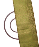 Olive Green Colour Paisley Brocade Silk Fabric