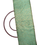 Green Colour  Paisley Pattern Brocade Silk Fabric
