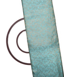 Cyan Colour Paisley Pattern Brocade Silk Fabric