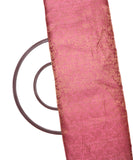 Rose Pink Colour Paisley Brocade Silk Fabric