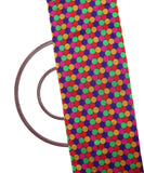Multicolour Polka Pattern Brocade Silk Fabric