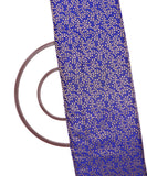 Blue Colour Floral Pattern Brocade Silk Fabric