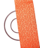 Orange Colour Floral Pattern Brocade Silk Fabric