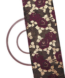 Wine Colour Floral Pattern Brocade Lycra Fabric