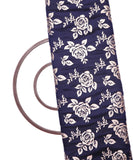 Blue Colour Floral Pattern Brocade Lycra Fabric