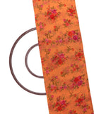 Light Orange Floral Print Chiffon Fabric