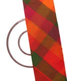 Multicolor  Stripe Pattern Organza Fabric