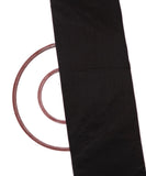 Black Colour Plain Raw Silk Fabric