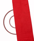 Red Colour Plain Raw Silk Fabric