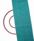 Turquoise Colour Plain Raw Silk Fabric