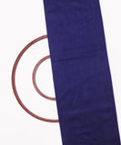 Dark Blue Colour Plain Raw Silk Fabric