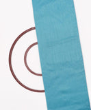 Cyan Colour Plain Raw Silk Fabric