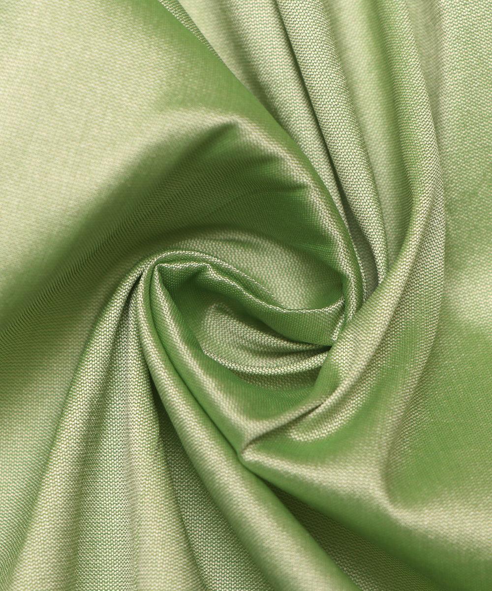 Light Green Colour Two Tone Plain Taffeta Silk Fabric