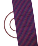 Purple Colour Kantha Embroidery Dupion Silk Fabric