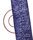 Navy Blue Colour Sequin Net Embroidery Fabric