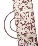 Coffee Brown Colour Floral Pattern Gota Brocade Silk Fabric