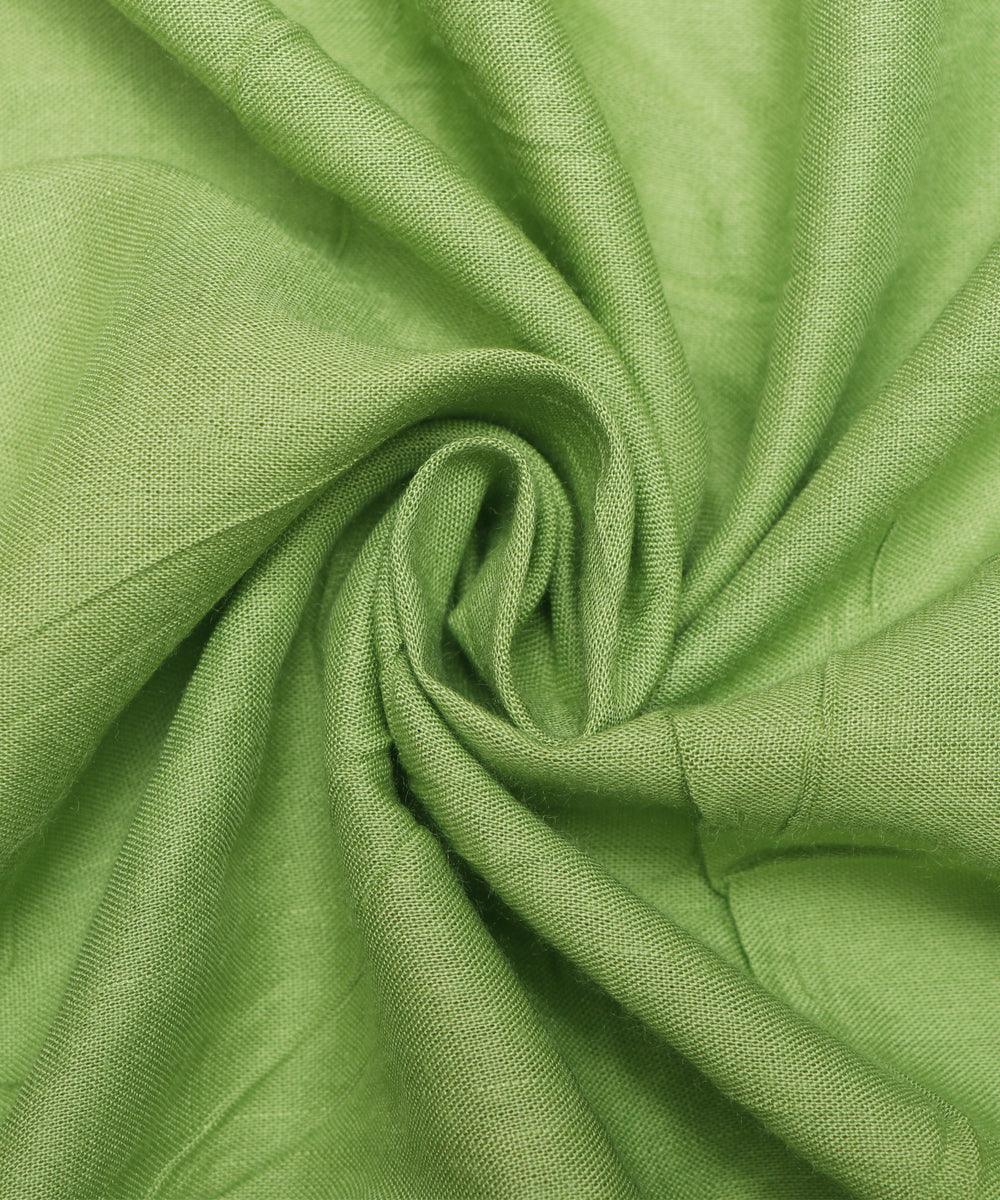 Light Pista Green Colour Pure Organza Plain Dyed Fabric at Rs