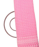 Pink  Colour Cotton ChikanKari Embroidery Fabric