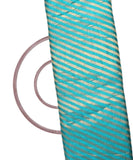 Light Blue Colour Stripes Pattern Brocade Silk Fabric