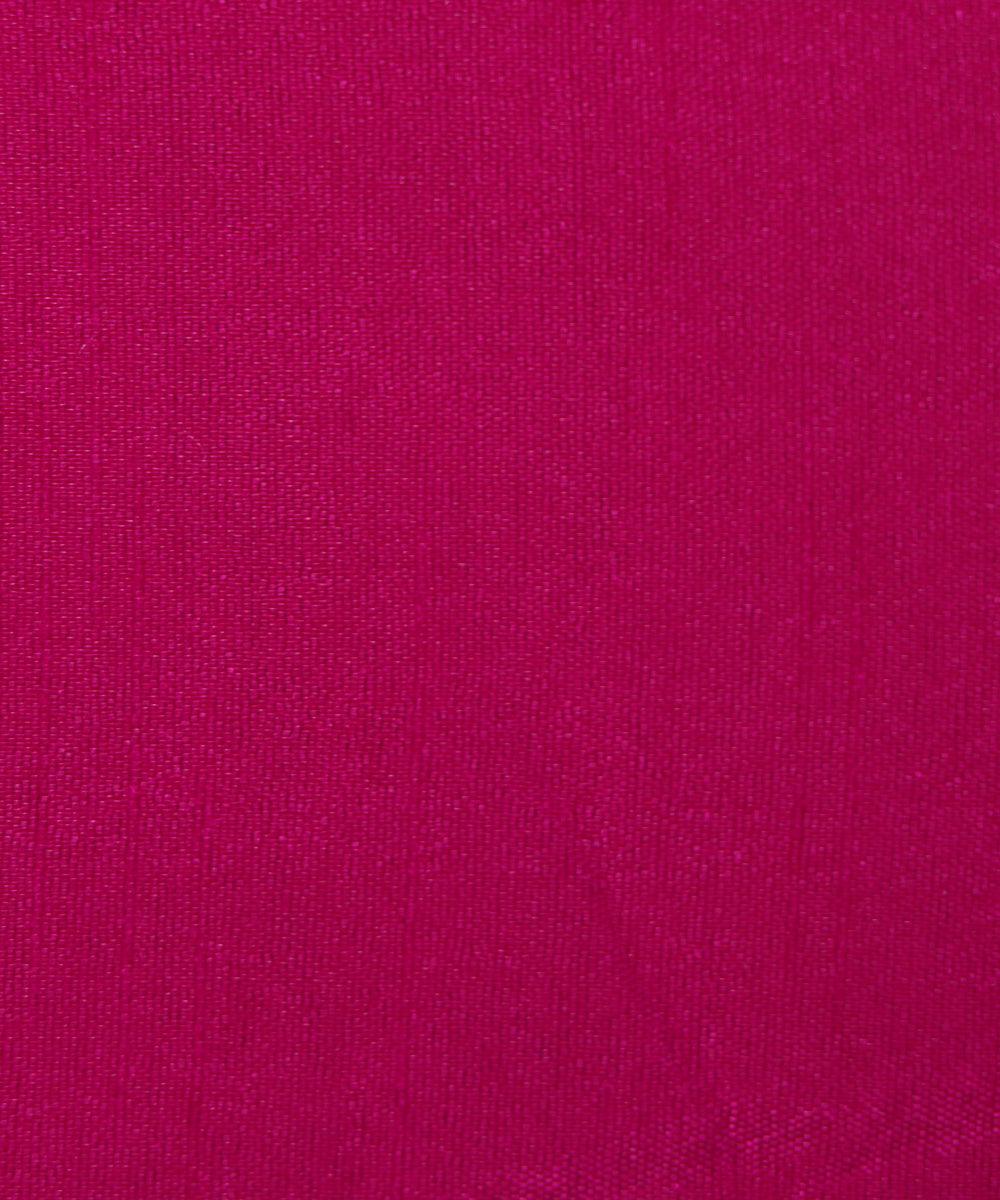 Dark Magenta Colour Plain Dupion Silk Fabric