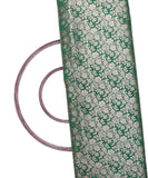 Bottle Green Color Jaal Pattern Brocade Silk Fabric