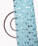 Light Blue Colour Plain Minky Sequin Embroidery Fabric