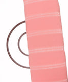 Peach Pink Colour Plain Pleated Georgette Fabric