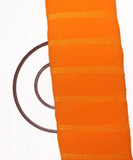 Orange Colour Plain Pleated Georgette Fabric