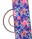 Violet Color Floral Print Modal Satin Fabric