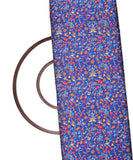 Persian Blue Color Floral Print Modal Satin Fabric