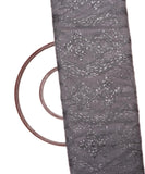 Stone Grey Colour Floral Net Sequin Embroidery Fabric