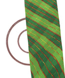 Green Colour Lahariya Print Georgette Fabric