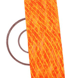Orange Colour Lahariya Print Georgette Fabric
