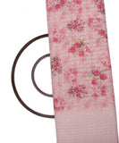 Pink Colour Cotton ChikanKari  Digital Floral Print Embroidery Fabric