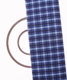 Dark Blue Colour Checks Pattern Cotton Fabric