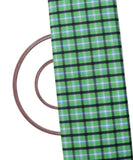 Light Green Colour Checks Pattern Cotton Fabric