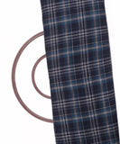 Dark Blue Colour Checks Pattern Cotton Fabric