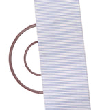 White Colour Stripes  Pattern Cotton Fabric