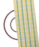 Light Yellow Colour Checks Pattern Cotton Fabric