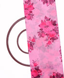 Pink Colour Floral Print Chanderi Silk Fabric