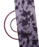 Steel Grey Colour Tie - Dye Print Chanderi Silk Fabric