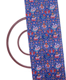 Royal Blue Colour Patola Print Chanderi Silk Fabric